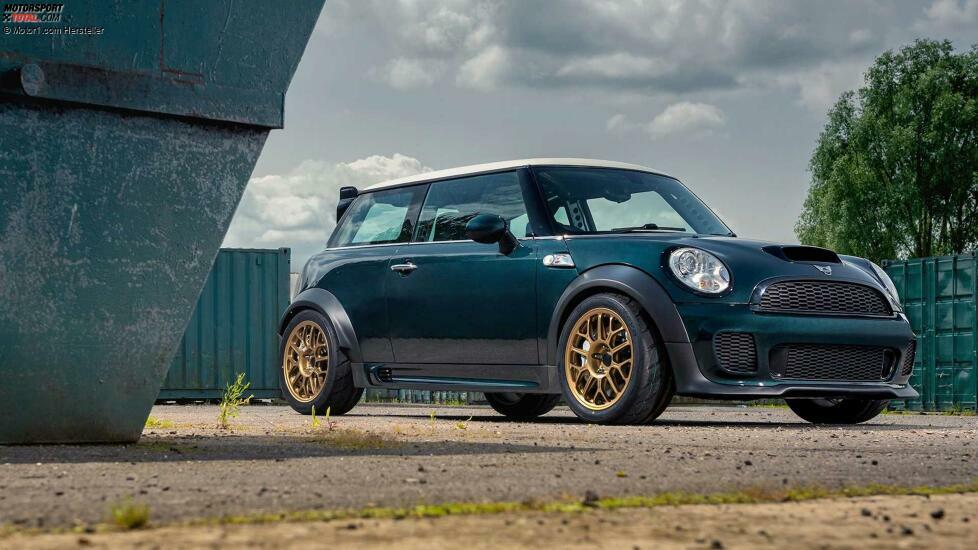 Powerflex introduces a crazy V8-powered Mini Cooper that sends power to the rear wheels at Goodwood.