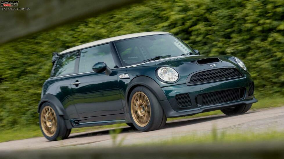 Powerflex introduces a crazy V8-powered Mini Cooper that sends power to the rear wheels at Goodwood.