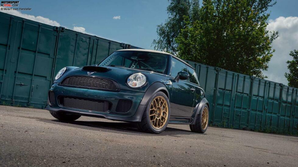 Powerflex introduces a crazy V8-powered Mini Cooper that sends power to the rear wheels at Goodwood.