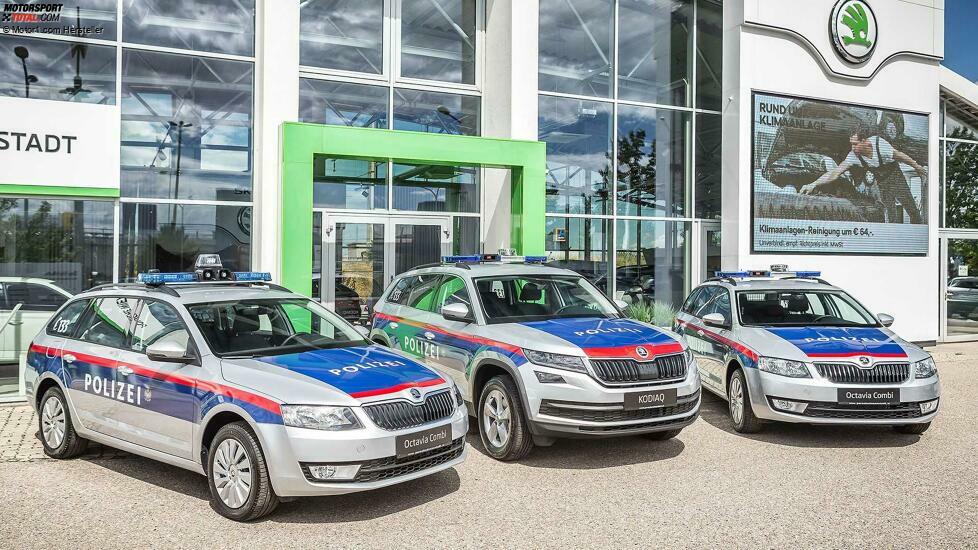 Skoda-Modelle als Polizeifahrzeuge: Österreich