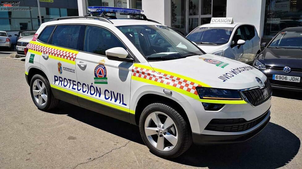 Skoda-Modelle als Polizeifahrzeuge: Spanien