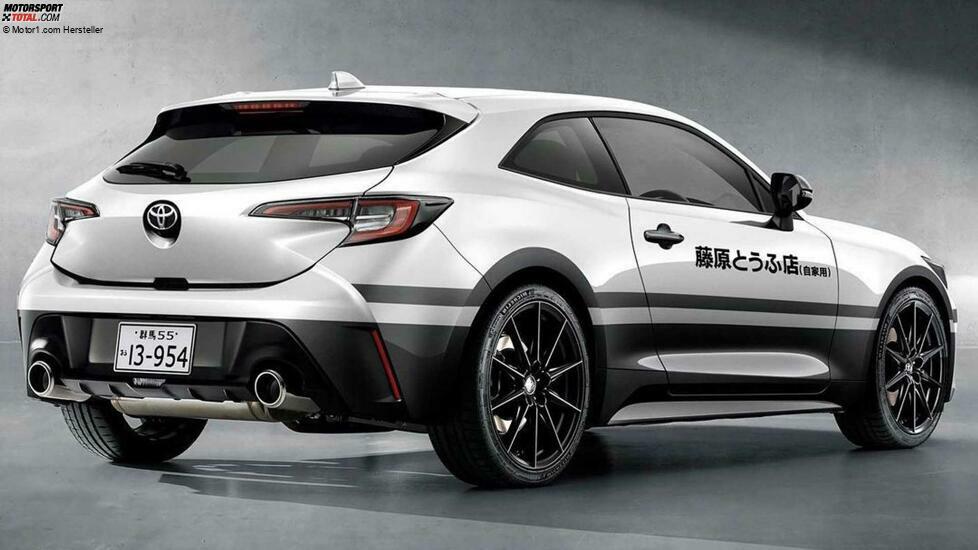 Toyota Corolla AE86 Renderings Initial D hinten