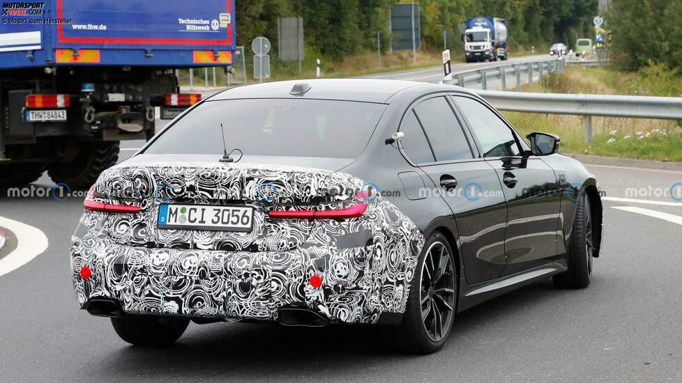 BMW 3er (2022) als M340i-Erlkönig erwischt