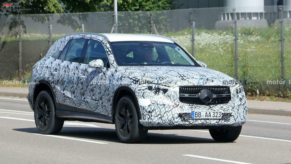 Mercedes GLC (2023): Erlkönig mit Hinterachslenkung