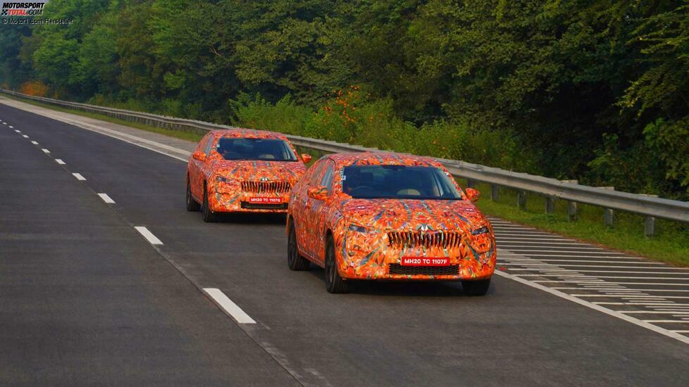Skoda Slavia (2022) für Indien mit Tarnung
