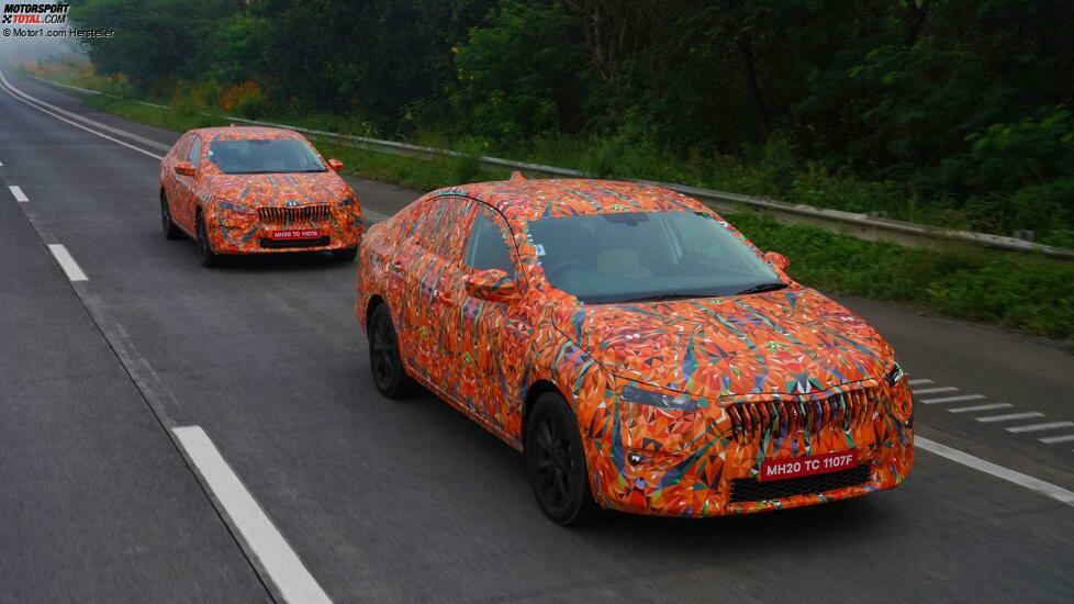Skoda Slavia (2022) für Indien mit Tarnung
