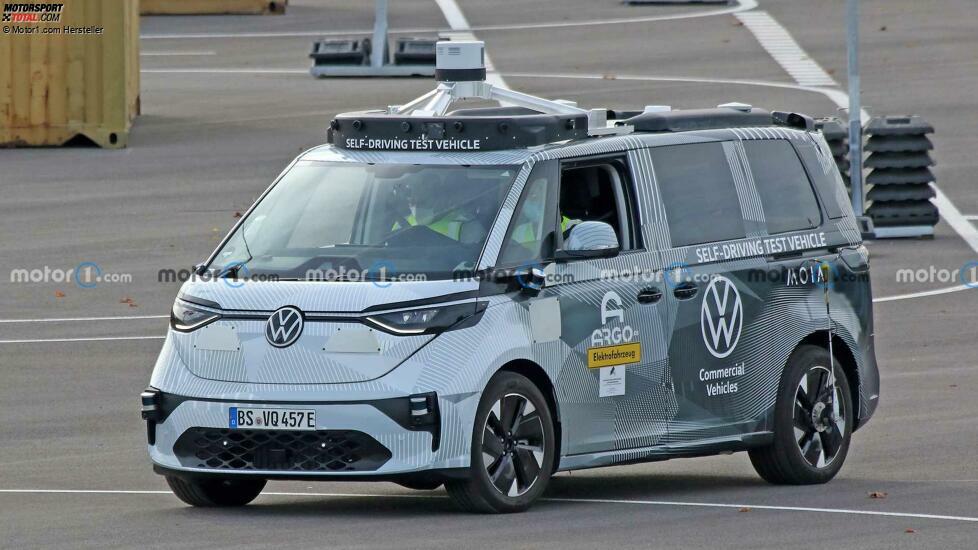 VW ID. Buzz (2022) auf neuen Erlkönigbildern