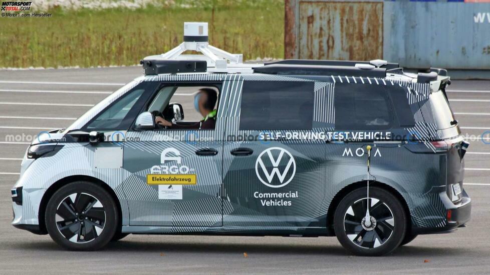 VW ID. Buzz (2022) auf neuen Erlkönigbildern