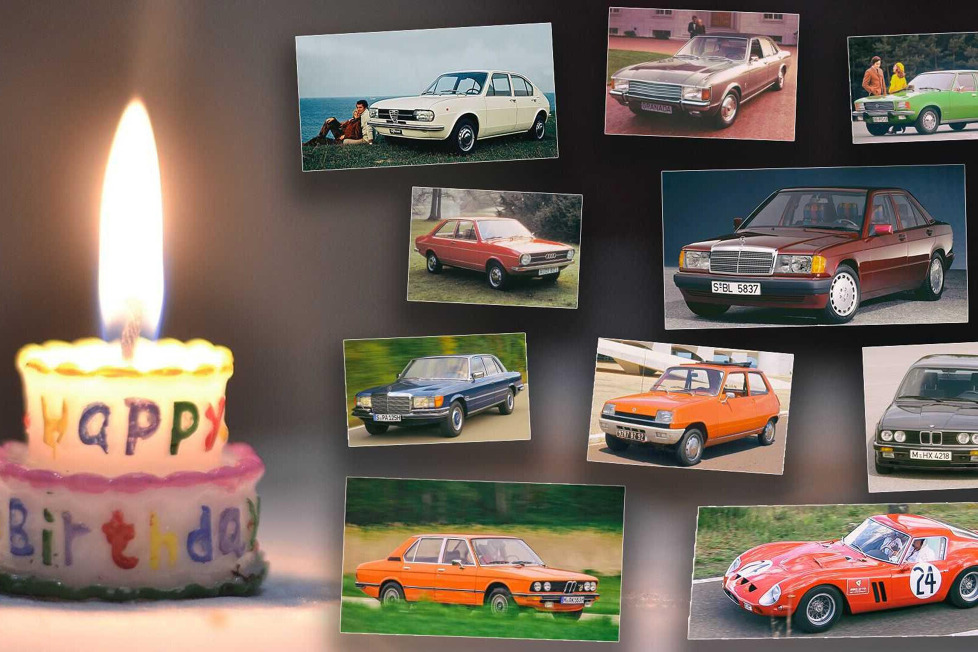 Wussten Sie, dass die BMW 5er-Reihe inzwischen 50 Jahre alt ist? Dieses und andere Jubiläen prominenter Autos zeigen wir in unserer Übersicht