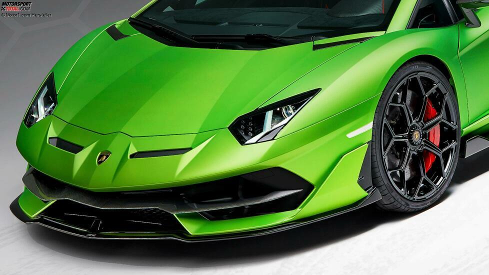 An der Frontpartie des Aventador SVJ gibt es zusätzliche Lufteinlässe