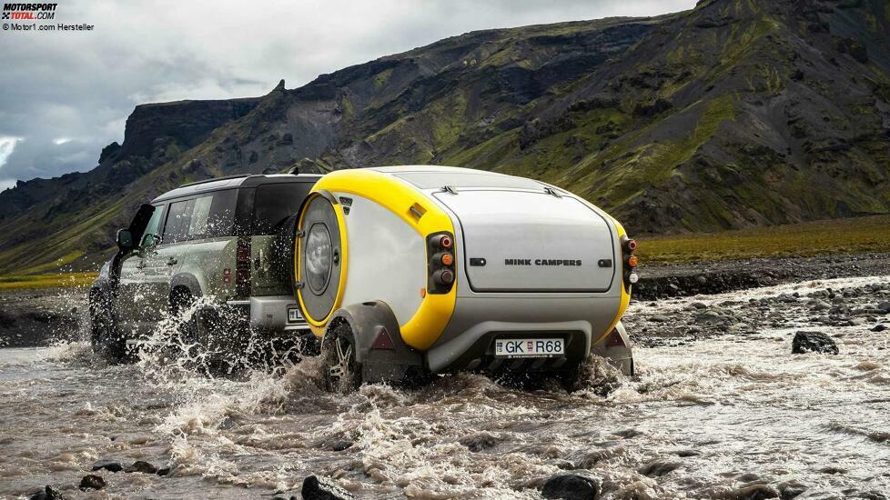 Mink Towable Camper Back In Water