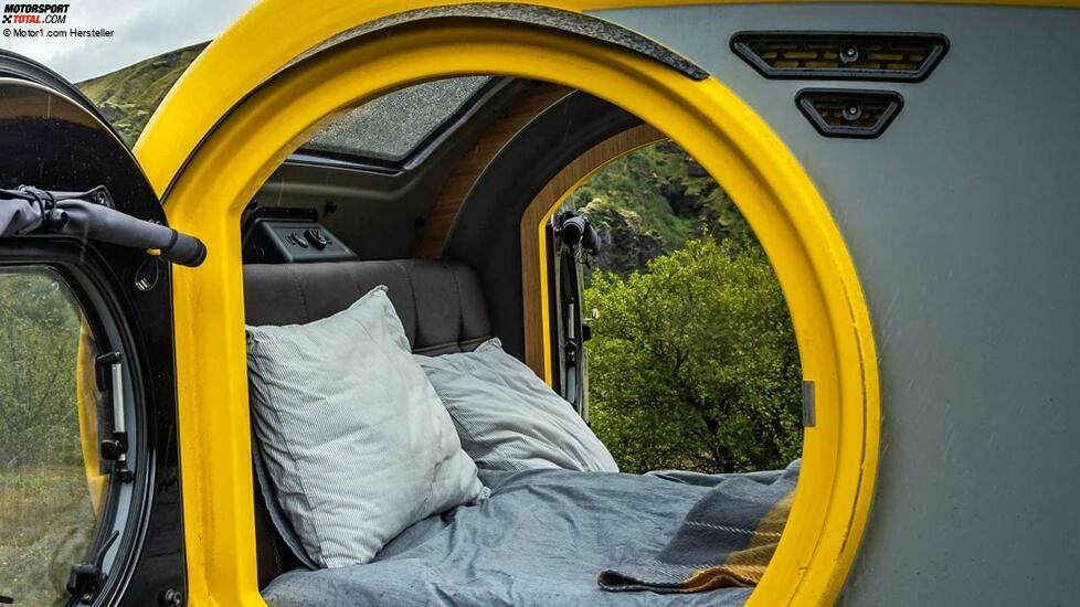 Mink Towable Camper Door Open