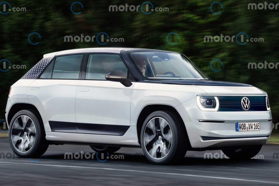 Wie wird die 2025 startende Serienversion des VW ID.Life aussehen? Die Studie war schick, daher hat unser Rendering-Künstler vieles übernommen