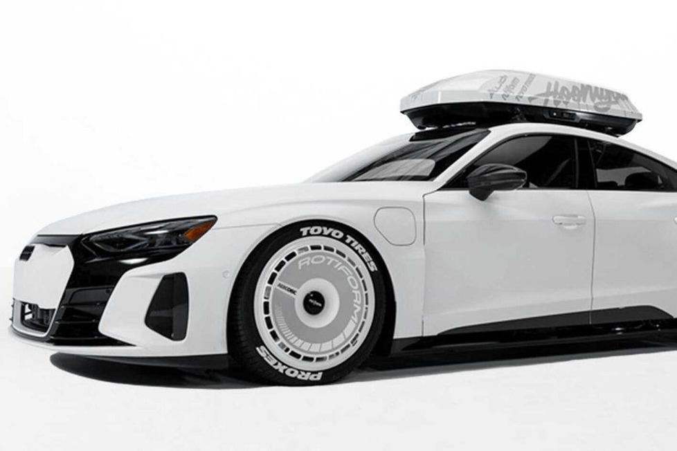 Ein maßgeschneiderter Audi RS e-tron GT ist Ken Blocks neues Alltagsauto: Die elektrische Limousine ist der Star seiner neuen Videoreihe Electric Fleet
