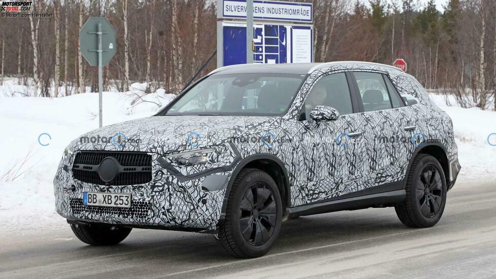 Mercedes GLC (2023) auf neuen Erlkönigbildern