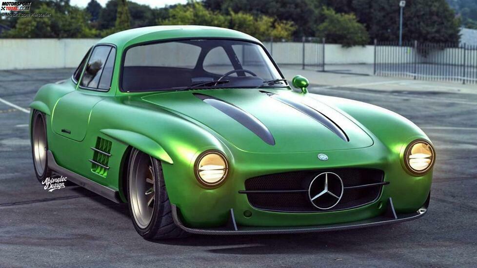 Mercedes 300 SL Rendering mit Elementen vom AMG GT R