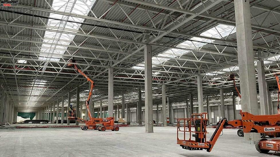 Tesla Giga Berlin (Gigafactory 4) Model Y factory interior (Tesla Q4 2020 report)