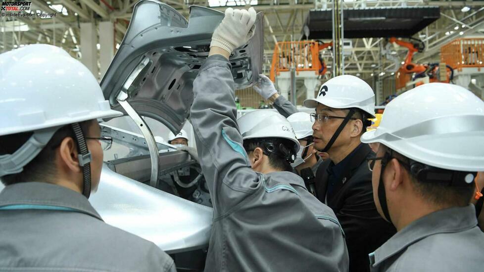Erste Rohkarosserie des Nio ET7 produziert