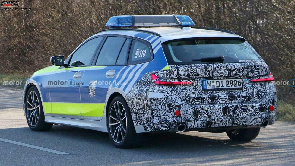 BMW 3er Touring LCI (2022) als deutsches Polizeiauto erwischt