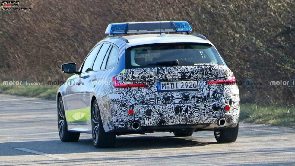 BMW 3er Touring LCI (2022) als deutsches Polizeiauto erwischt