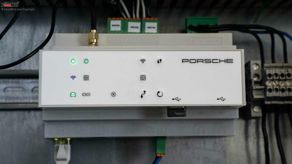 Vehicle-to-Grid-Pilotversuch: Ein modifizierter Porsche Home Energy Manager (HEM) wurde fürs Strommanagement genutzt