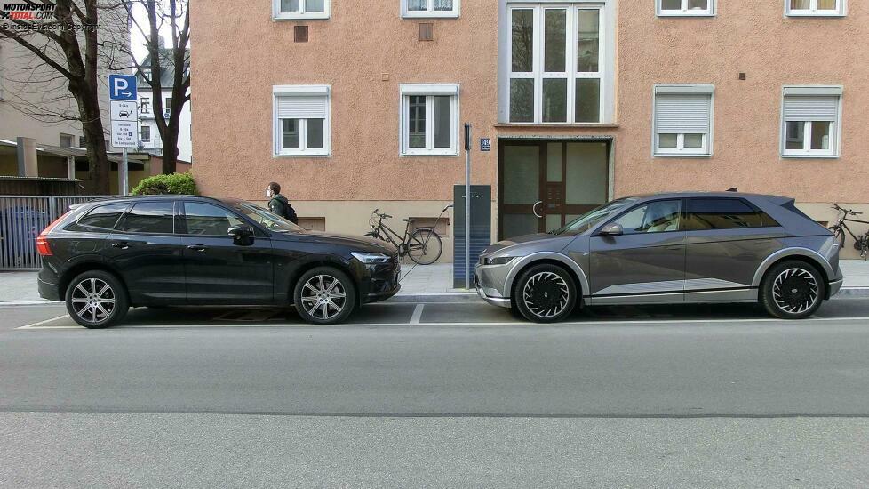 Hyundai Ioniq 5: Größenvergleich mit einem Volvo XC60