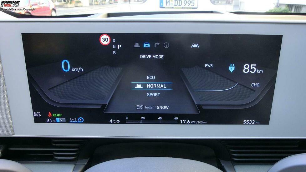 Hyundai Ioniq 5: Drei Fahrmodi stehen zur Wahl