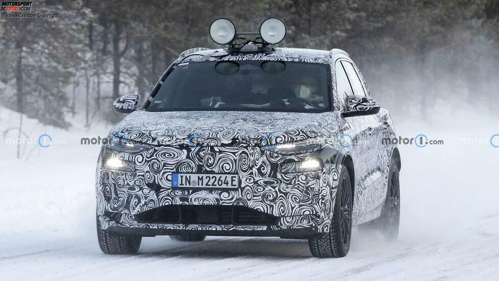 Audi Q6 e-tron (2023) auf neuen Erlkönigbildern