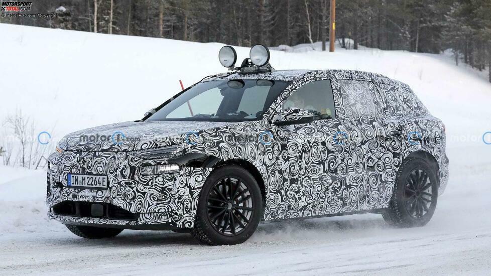 Audi Q6 e-tron (2023) auf neuen Erlkönigbildern