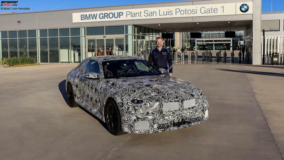 BMW M2 (2023) auf offiziellen Teaserbildern