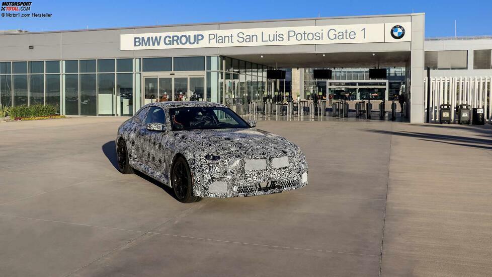 BMW M2 (2023) auf offiziellen Teaserbildern