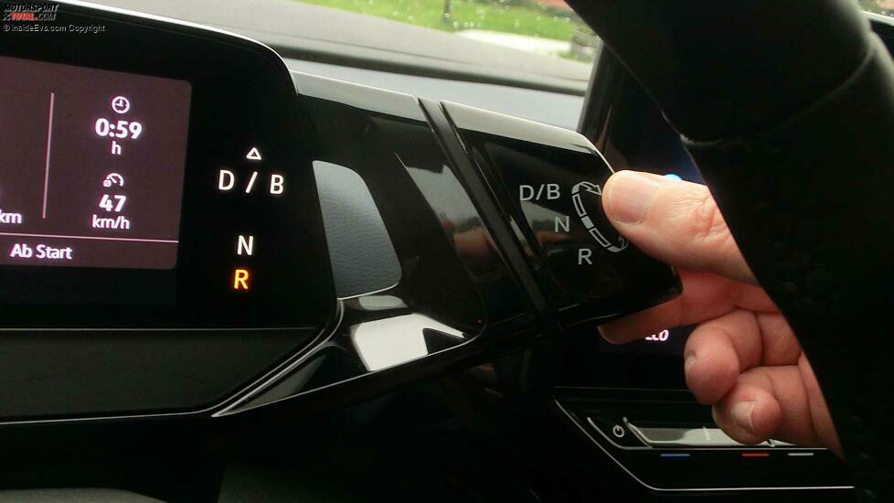 VW ID.5: Die Getriebemodi N, R, D und B werden mit diesem Drehschalter aktiviert