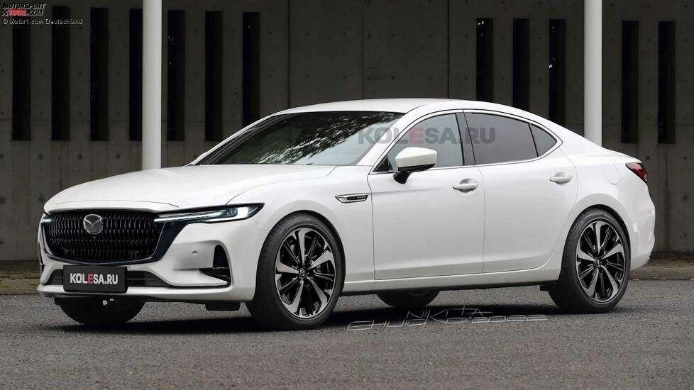 Mazda6 With CX-60 Design Cues Unofficial Rendering by Kolesa