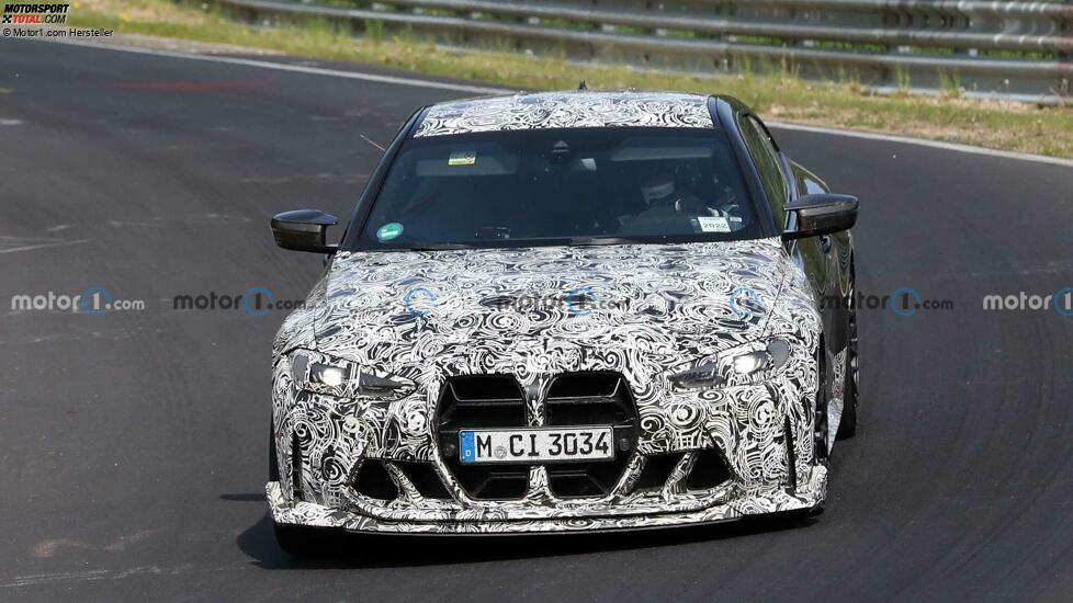 BMW M4 CSL (2022) neue Erlkönigbilder plus Cockpit