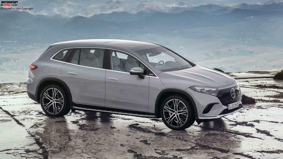 Mercedes EQS SUV in Alpingrau (2022)