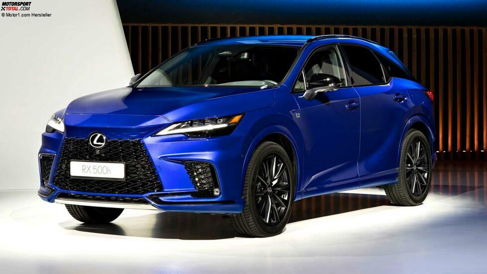 2023 Lexus RX 500h Auf der Bühne Vorderansicht