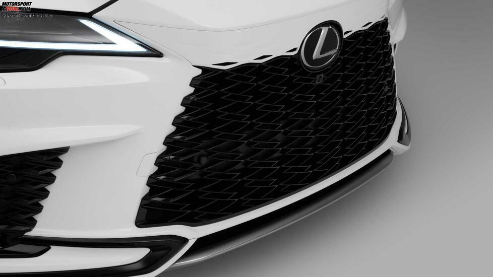 2023 Lexus RX 500h F Sport Weiß Kühlergrill Ansicht