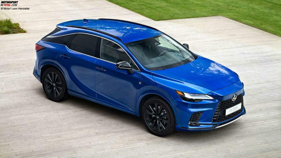 2023 Lexus RX 500h Heat Saphirblau Front Hochwinkel
