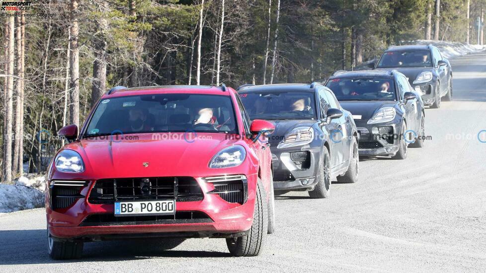 Porsche Macan EV auf neuen Erlkönigbildern