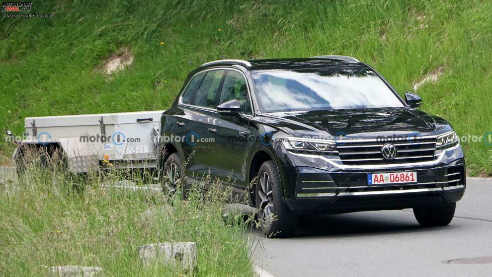 Volkswagen Touareg Facelift auf neuen Erlkönigfotos