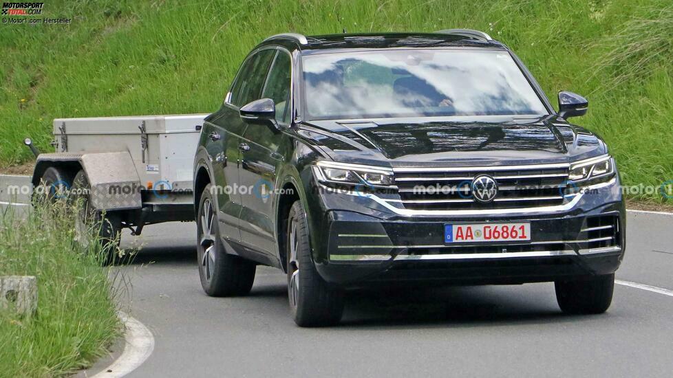 Volkswagen Touareg Facelift auf neuen Erlkönigfotos