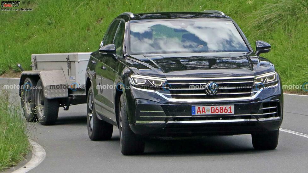 Volkswagen Touareg Facelift auf neuen Erlkönigfotos
