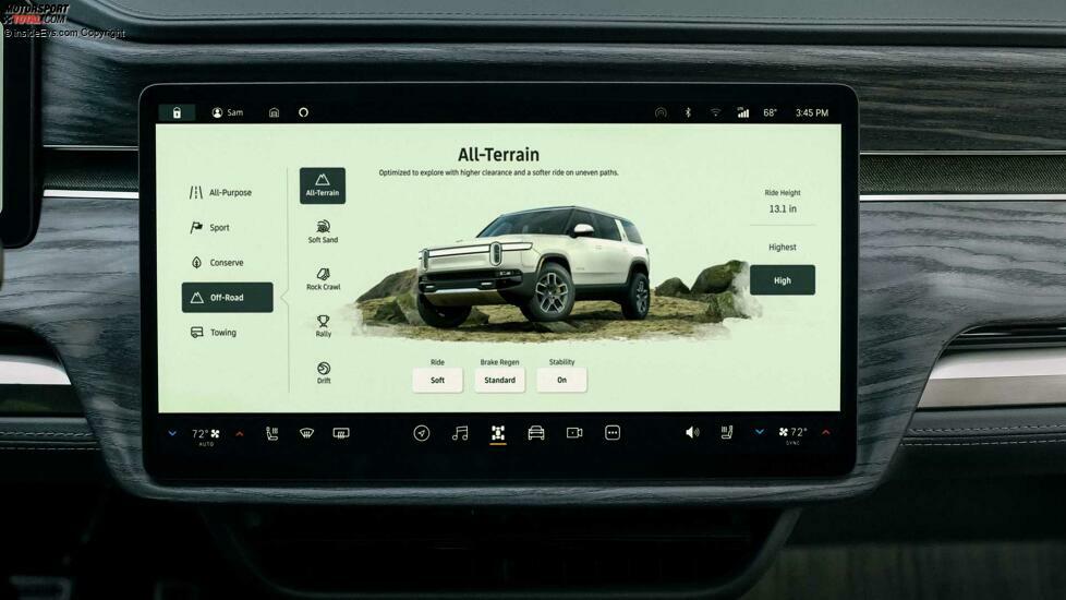 Rivian R1S: Offroad-Modus