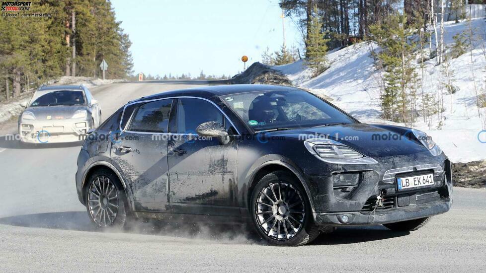 Porsche Macan EV Spy Fotos, Außenbereich