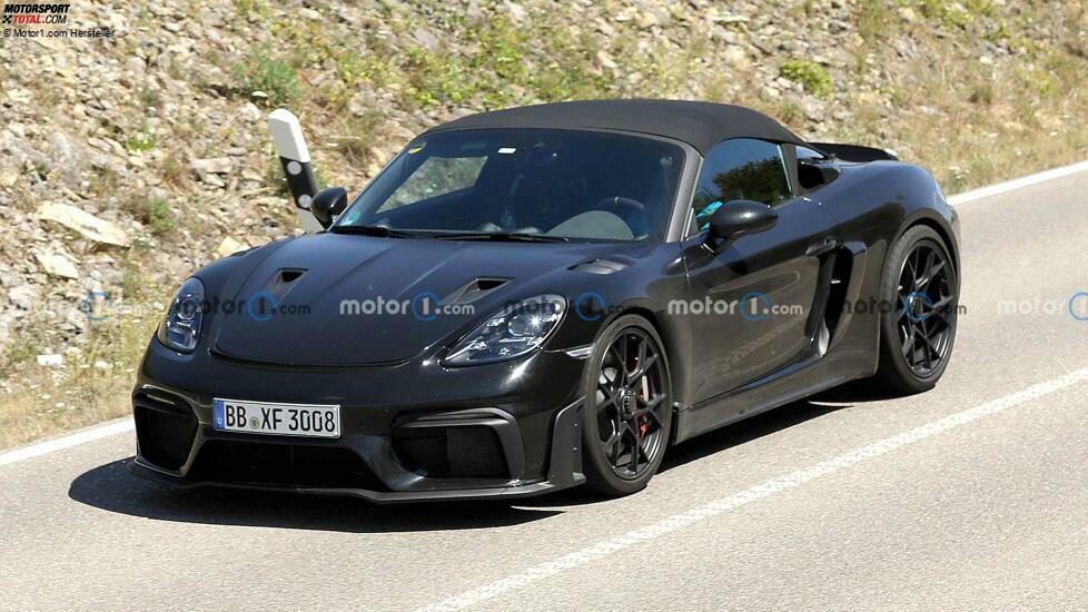 Porsche 718 Boxster Spyder RS Spionagefoto, Frontansicht