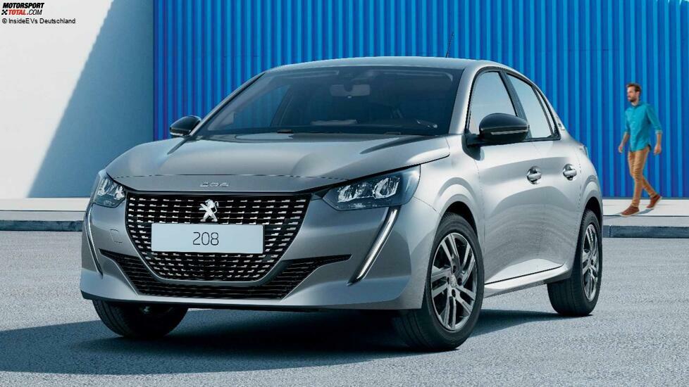 Peugeot e-208 in Silber