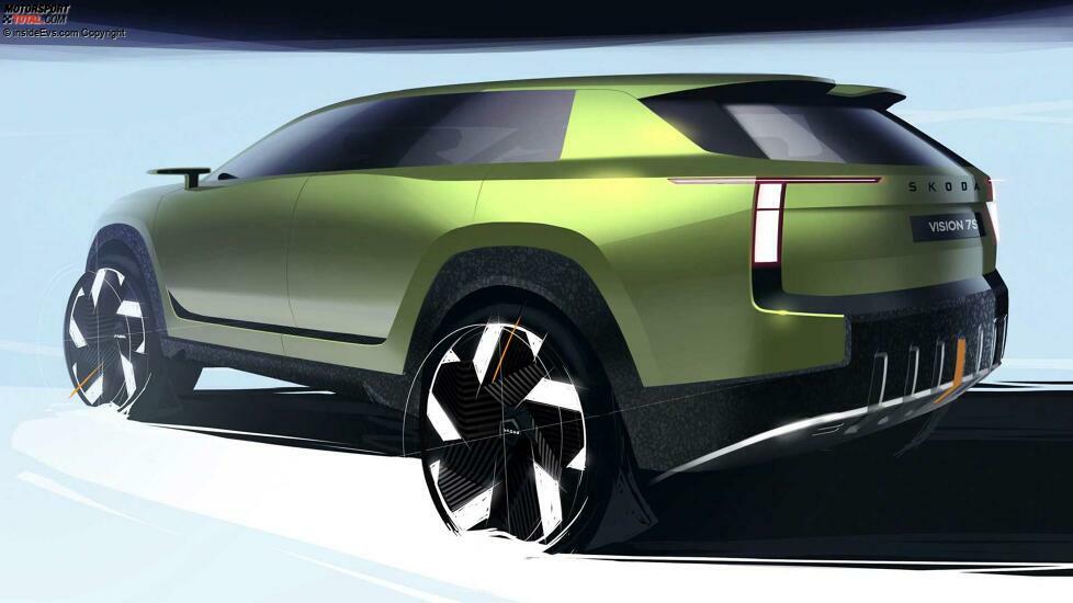 Skoda Vision 7S: Exterieur-Skizze des Hecks