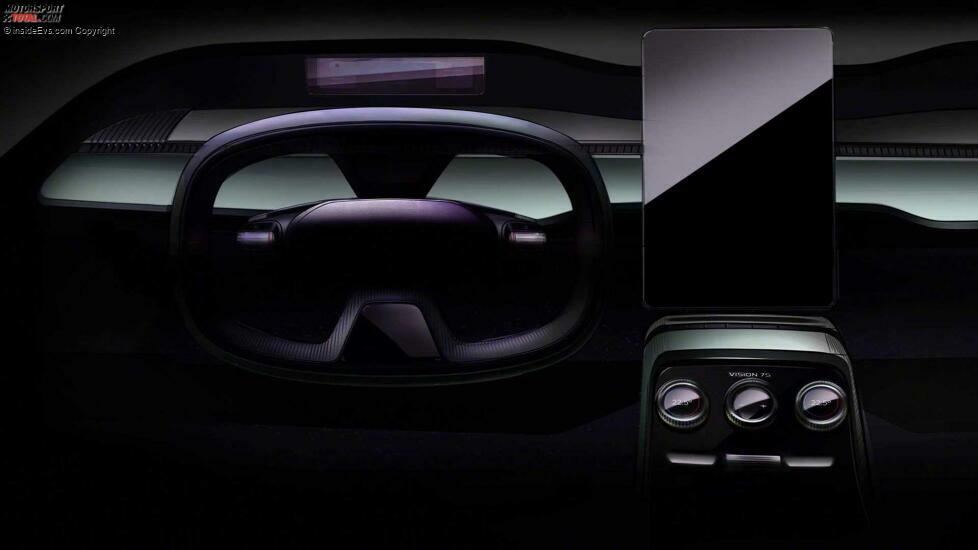 Skoda Vision 7S (2022) Teaser Cockpit