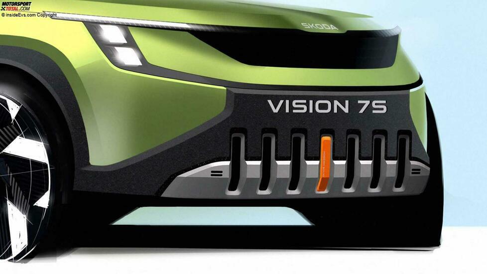Skoda Vision 7S: Exterieur-Skizze der Front