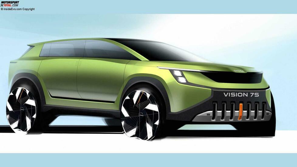 Skoda Vision 7S: Exterieur-Skizze des Hecks (Detail)